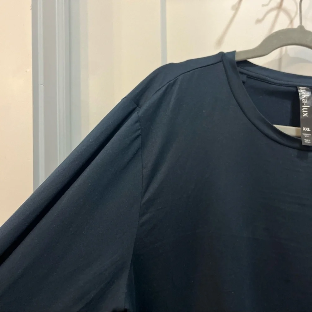 Lukka Lux Long Sleeve Shirt Women’s Blue Activewear‎ Top Pullover Stretch Sz 2XL